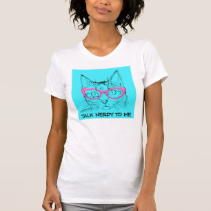 Talk nerdy to me, Funny Cat T-shirts