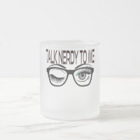 Talk Nerdy To Me Geek Glasses Winking Eye Green