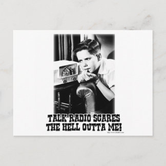 Talk Radio is Scary Postcard