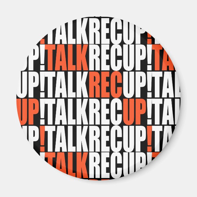 Talk! Rec! Up! for Podcaster and Podcast Fan Magnet (Front)
