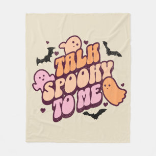 Talk spooky to me fleece blanket