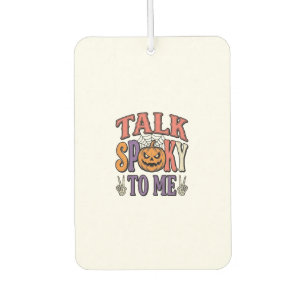 Talk Spooky To Me Vintage Halloween Shirt Design_1 Car Air Freshener