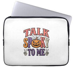 Talk Spooky To Me Vintage Halloween Shirt Design_1 Laptop Sleeve