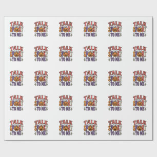 Talk Spooky To Me Vintage Halloween Shirt Design_1 Wrapping Paper