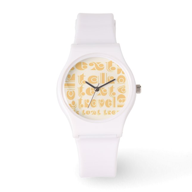 Talk Text Travel White  Watch (Front)