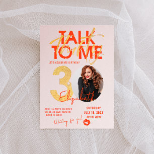 Talk Thirty To Me 30th Birthday Invitation Card