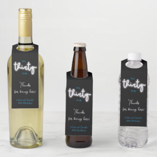 Talk Thirty To Me, 30th Birthday Party Bottle Tag