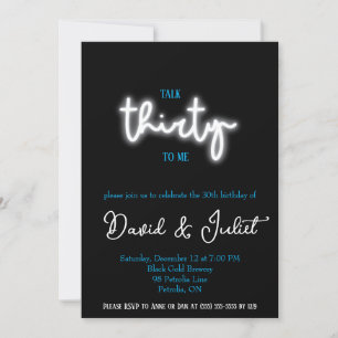 Talk Thirty To Me, 30th Birthday Party Invitation