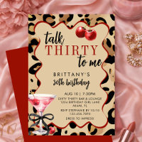 Talk Thirty To Me Leopard & Cherries 30th Birthday