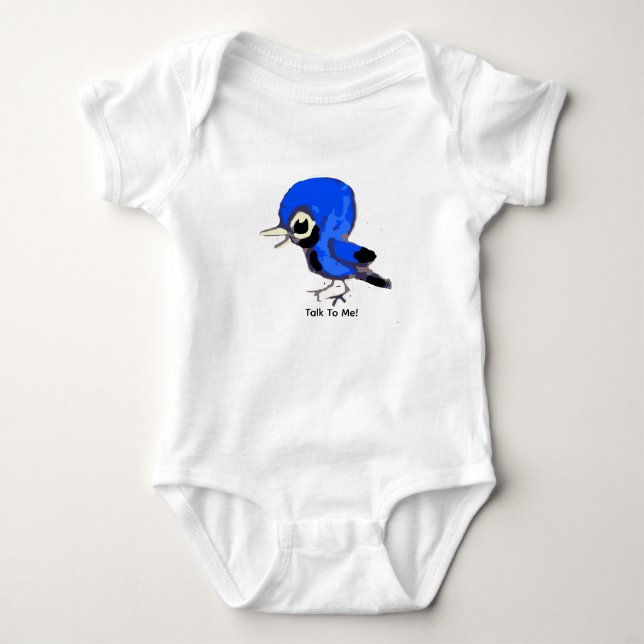 Talk To Me Bird Baby Bodysuit (Front)