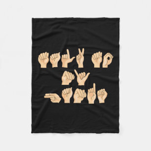 Talk To My Hands American Sign Language  Fleece Blanket