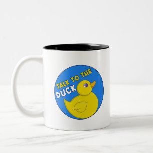 Talk to the Duck Two-Tone Coffee Mug