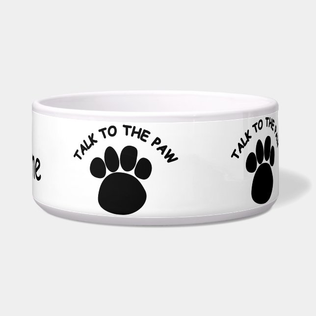 Talk to the Paw Dog Pet Bowl (Right)