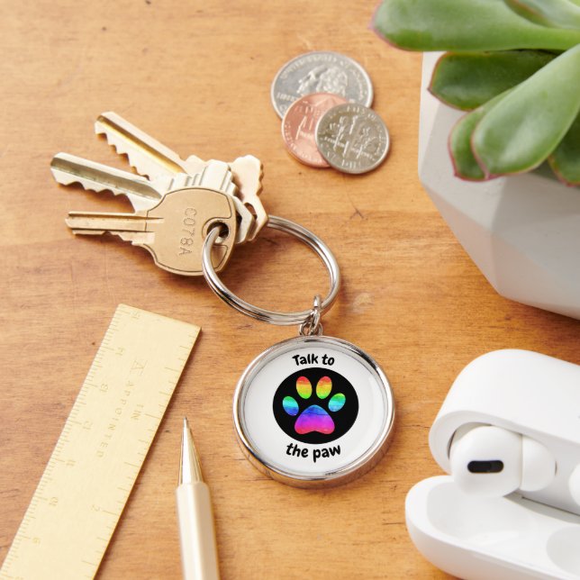 Talk to the paw key ring (Desk)