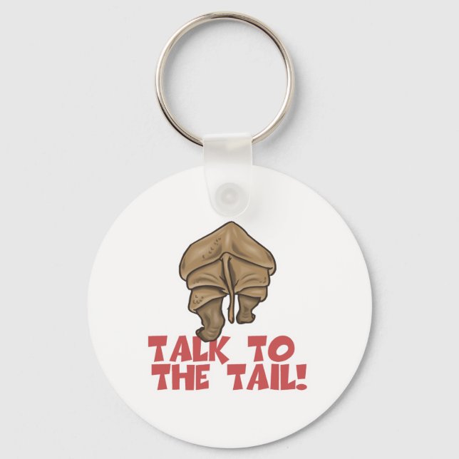 Talk to the Tail Rhino Key Ring (Front)