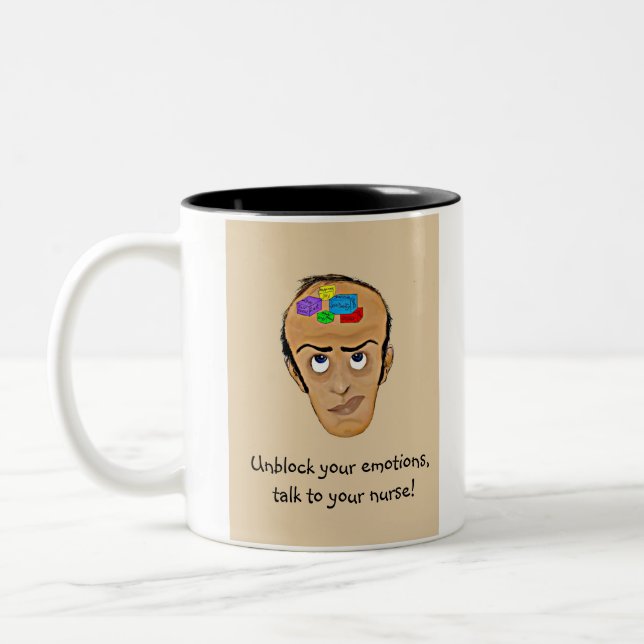 Talk to your nurse! -Psychiatry Two-Tone Coffee Mug (Left)