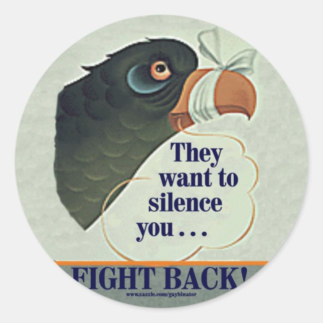 Talk Too Much Classic Round Sticker (Front)