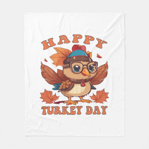 talk turkey to me Thanksgiving Fleece Blanket