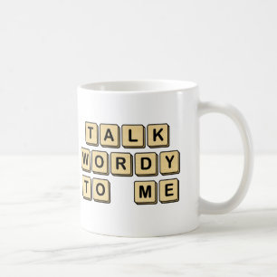 Talk Wordy to Me Wooden Tile Mug