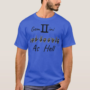 TALKATIVE AS HELL GEMINI ASL Sign Language Design T-Shirt