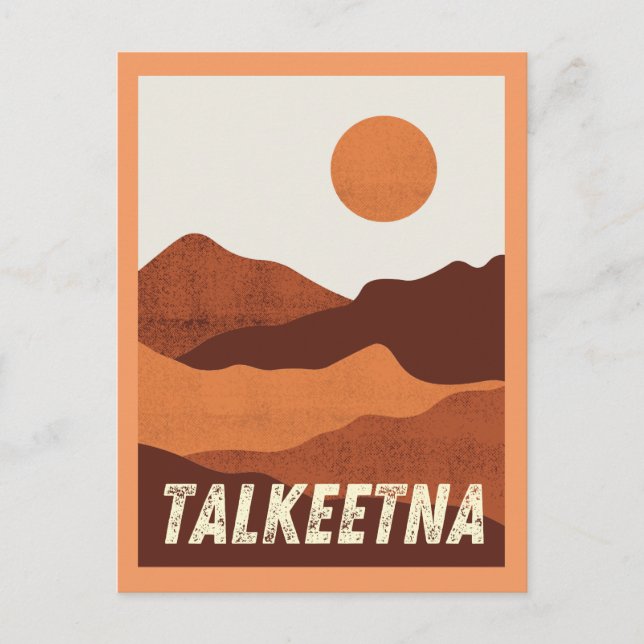 Talkeetna, Alaska Mountains Landscape Postcard (Front)