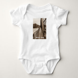 Talkeetna Railroad Bridge Walkway Baby Bodysuit