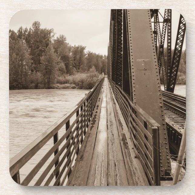 Talkeetna Railroad Bridge Walkway Coaster (Front)