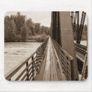 Talkeetna Railroad Bridge Walkway Mouse Mat