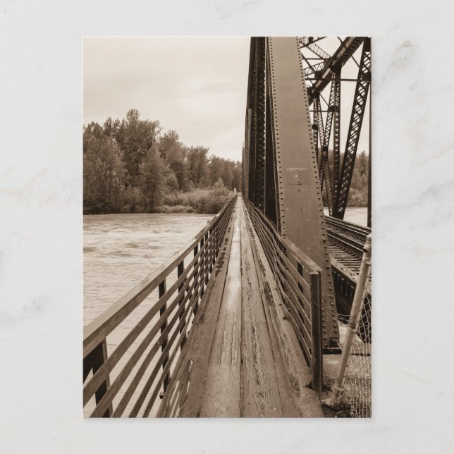 Talkeetna Railroad Bridge Walkway Postcard (Front)