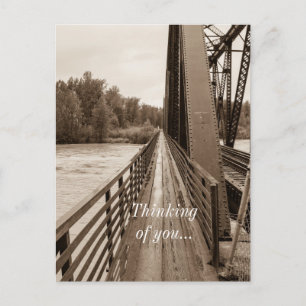 Talkeetna Railroad Bridge Walkway Thinking Of You Postcard