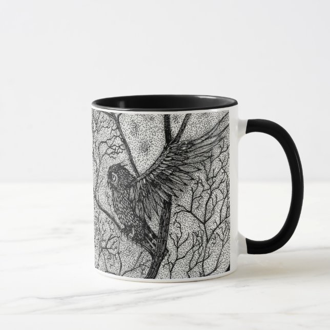Talkin' Trash Dragon and Owl Coffee Mug (Right)