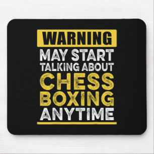 Talking About Chess Boxing Anytime Funny Chessboxe Mouse Mat
