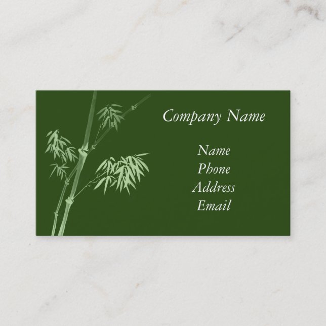 Talking About Graceful Bamboo Business Card (Front)