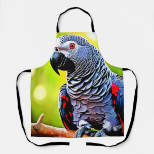 Talking African Grey Parrot Apron
