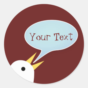 Talking Bird Classic Round Sticker