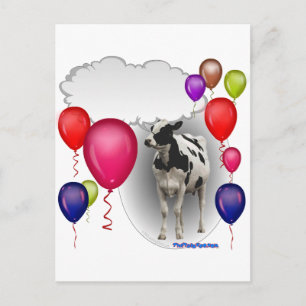 talking birthday cow postcard