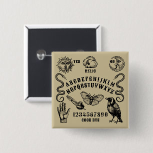Talking Board Spirit Communication 15 Cm Square Badge
