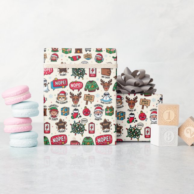Talking Christmas Wrapping Funny Conversation Paper (Baby Shower)