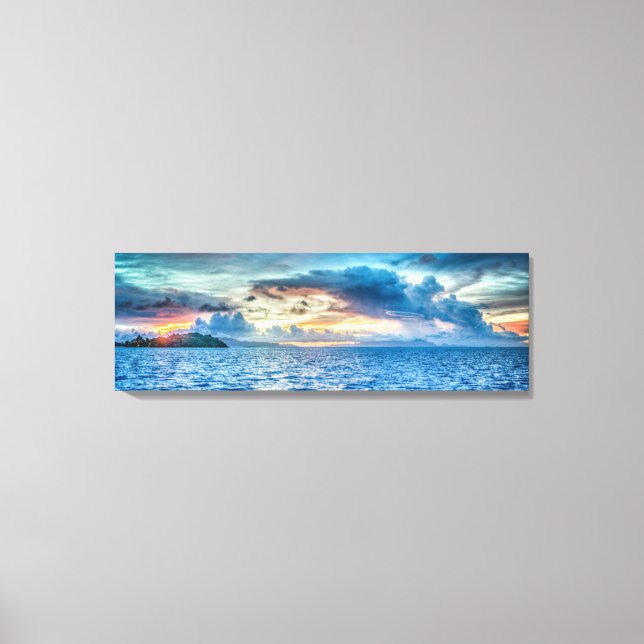 Talking Clouds Seascape Canvas Print (Front)