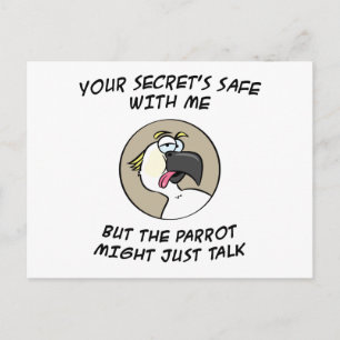 Talking Cockatoo Parrot Postcard