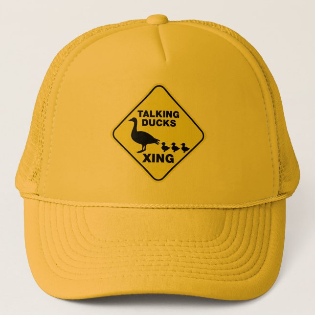 Talking Ducks Crossing Trucker Hat (Front)