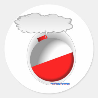 Talking Fishing Bobber (float) Classic Round Sticker