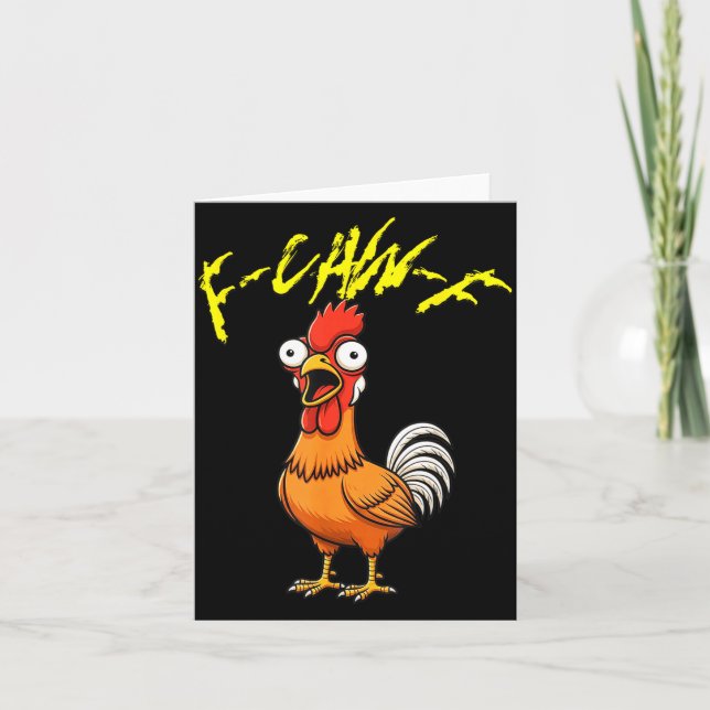 Talking Funny Chicken  Card (Front)