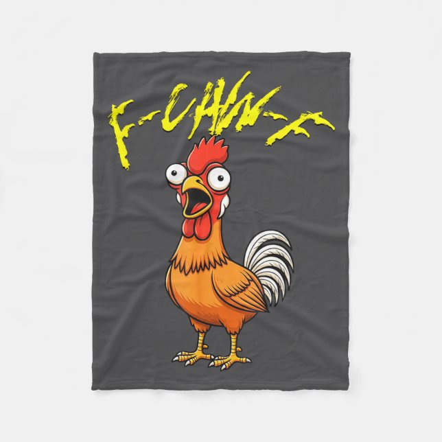 Talking Funny Chicken  Fleece Blanket (Front)