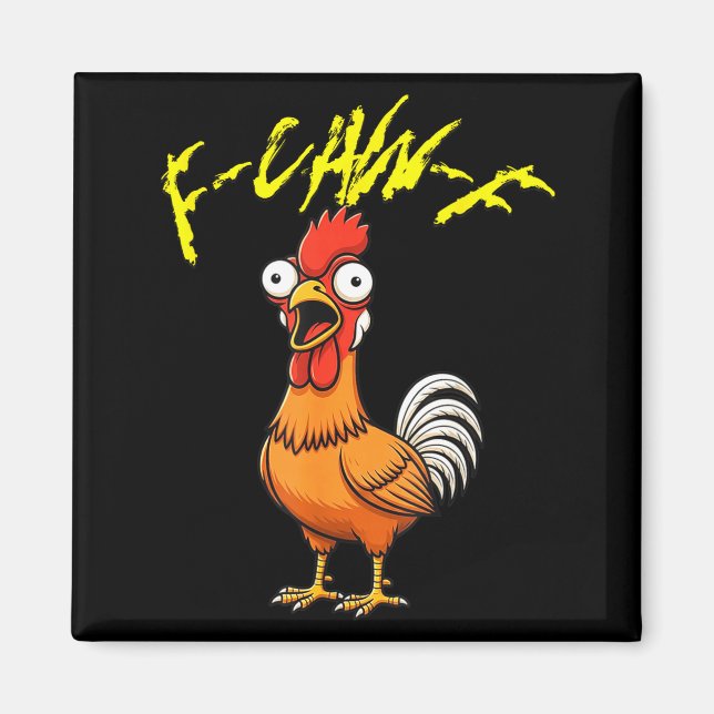 Talking Funny Chicken  Magnet (Front)