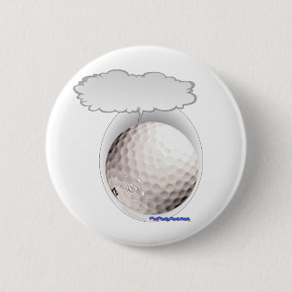 Talking Golf Ball 6 Cm Round Badge