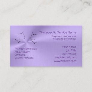 Talking Heads, line-art logo of a therapy session Business Card