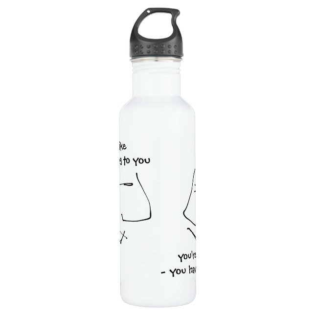 Talking Heads - weird and fun bizarre humour 710 Ml Water Bottle (Front)