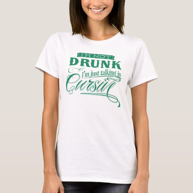 Talking In Cursive T-Shirt (Front)