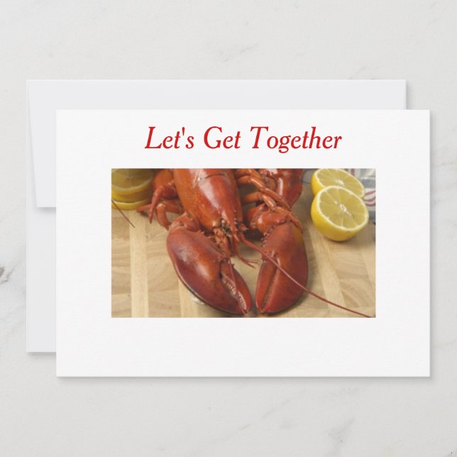TALKING LOBSTER INVITE SAYS "LET'S GET TOGETHER!" (Front)